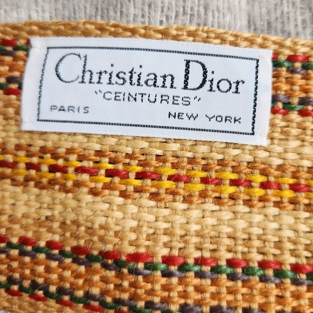 1980s Christian Dior Vintage "Ceintures" Belt Women's Woven Straw Style - Picture 4 of 6